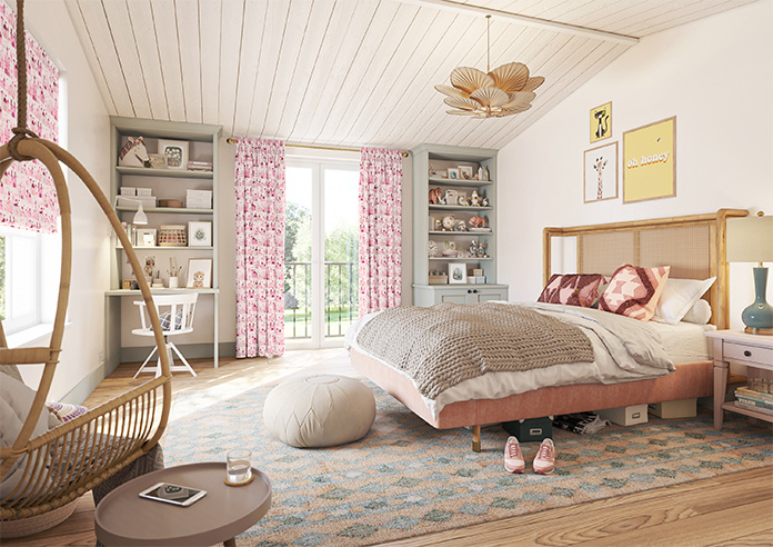 Magic Castle, Princess Pink - Made to Measure Curtains - Image 7